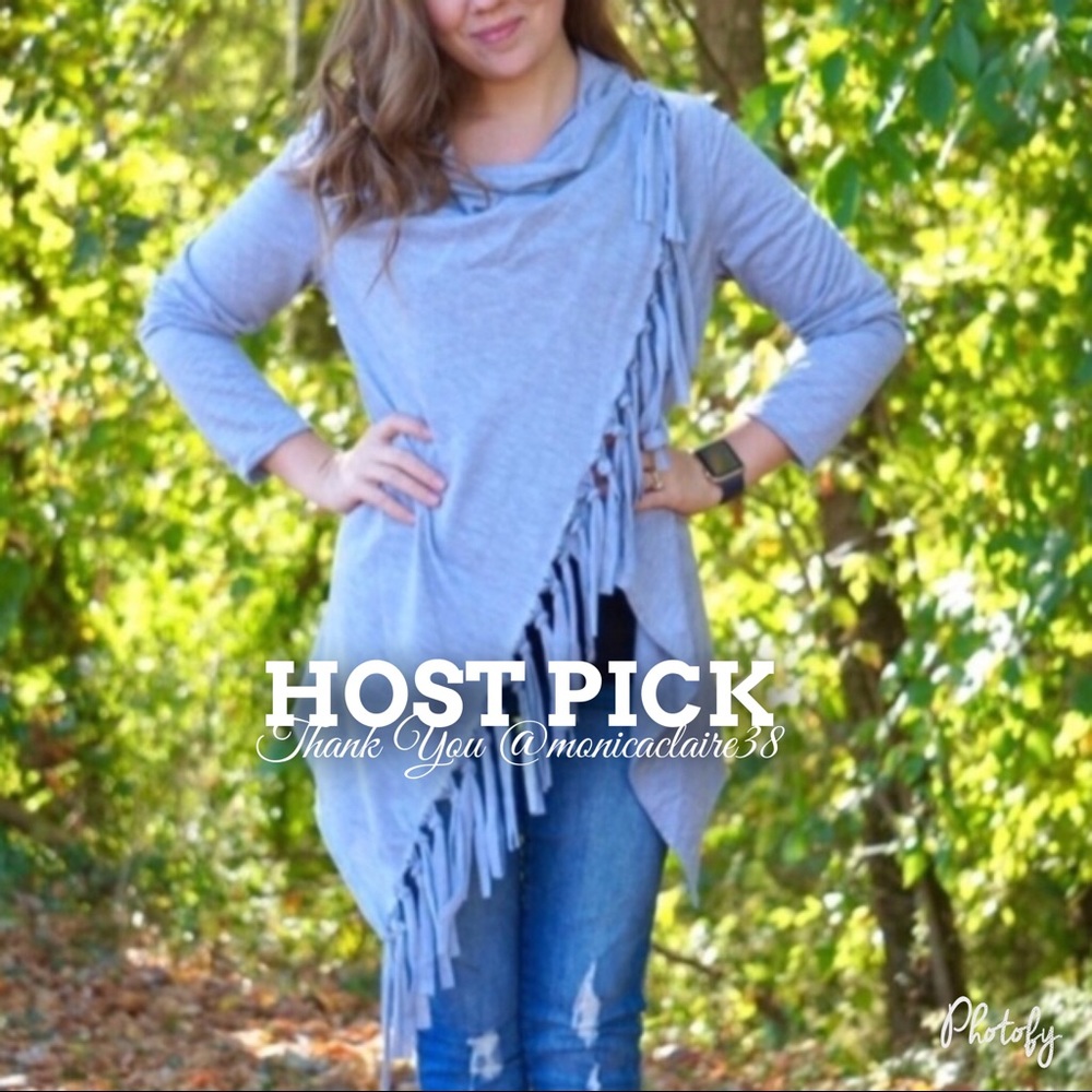~HP~ Boutique Asymmetrical Wrap Fringe Top S/M